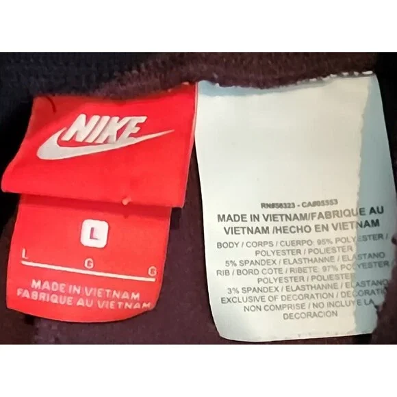 Rare NIKE Purple/Gold Zips VELOUR Athletic JOGGER Sweat Pants w/Red Tag Sz LG - Picture 6 of 7